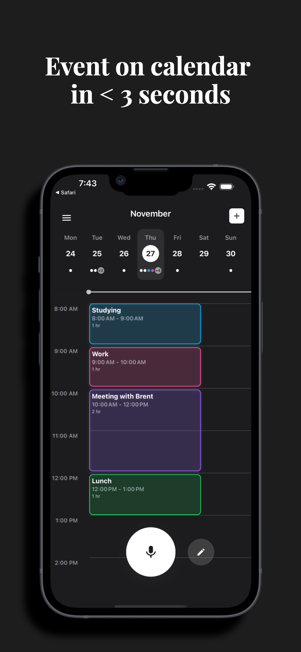 Google Calendar integration showing synced events in Saydo AI
